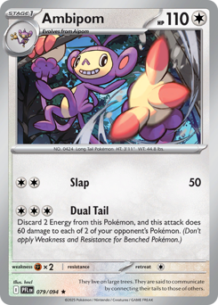Ambipom, Phantasmal Flames #79, Pokémon TCG card