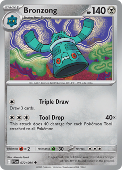 Bronzong, Phantasmal Flames #72, Pokémon TCG card