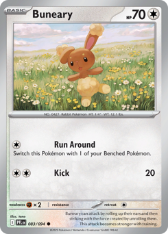 Buneary, Phantasmal Flames #83, Pokémon TCG card