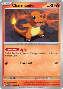Charmander, Phantasmal Flames #11, Pokémon TCG card