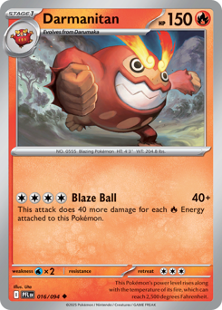 Darmanitan, Phantasmal Flames #16, Pokémon TCG card
