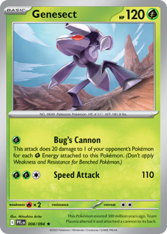 Genesect, Phantasmal Flames #8, Pokémon TCG card