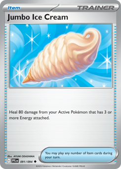 Jumbo Ice Cream, Phantasmal Flames #91, Pokémon TCG card