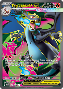 Mega Charizard X ex, Phantasmal Flames #109, Pokémon TCG card
