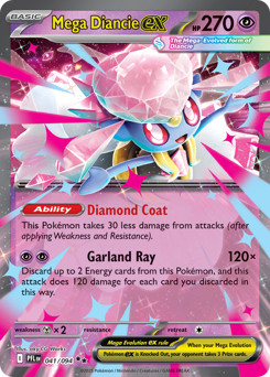 Mega Diancie ex, Phantasmal Flames #41, Pokémon TCG card