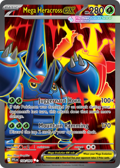 Mega Heracross ex, Phantasmal Flames #108, Pokémon TCG card