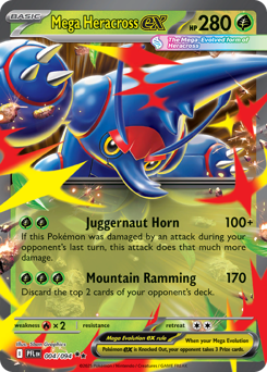Mega Heracross ex, Phantasmal Flames #4, Pokémon TCG card