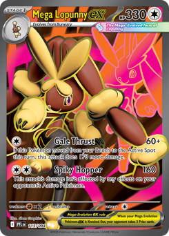 Mega Lopunny ex, Phantasmal Flames #115, Pokémon TCG card