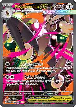 Mega Lopunny ex, Phantasmal Flames #128, Pokémon TCG card