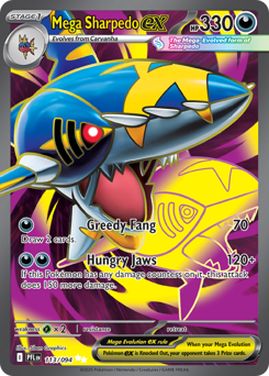 Mega Sharpedo ex, Phantasmal Flames #113, Pokémon TCG card