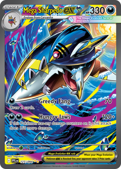 Mega Sharpedo ex, Phantasmal Flames #127, Pokémon TCG card