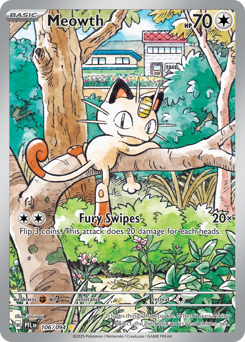 Meowth, Phantasmal Flames #106, Pokémon TCG card