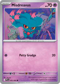 Misdreavus, Phantasmal Flames #35, Pokémon TCG card