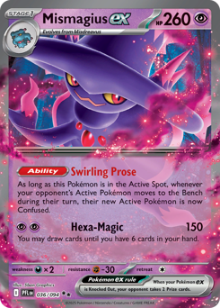 Mismagius ex, Phantasmal Flames #36, Pokémon TCG card