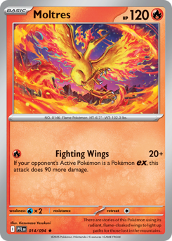 Moltres, Phantasmal Flames #14, Pokémon TCG card