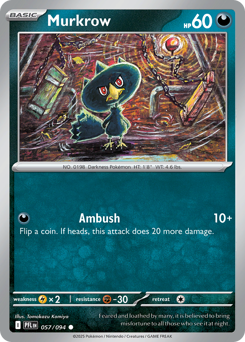 Murkrow, Phantasmal Flames #57, Pokémon TCG card