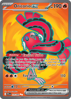 Oricorio ex, Phantasmal Flames #110, Pokémon TCG card