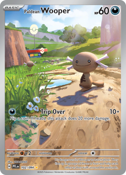 Paldean Wooper, Phantasmal Flames #102, Pokémon TCG card