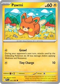 Pawmi, Phantasmal Flames #32, Pokémon TCG card