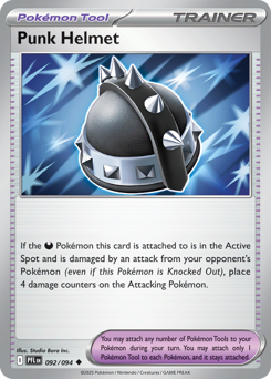 Punk Helmet, Phantasmal Flames #92, Pokémon TCG card