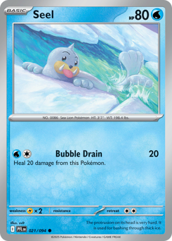 Seel, Phantasmal Flames #21, Pokémon TCG card