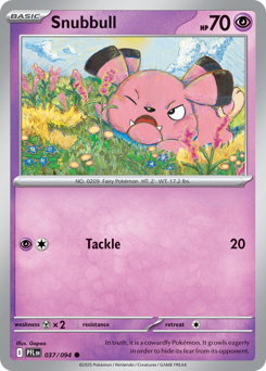 Snubbull, Phantasmal Flames #37, Pokémon TCG card