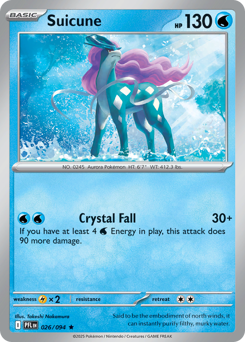Suicune, Phantasmal Flames #26, Pokémon TCG card