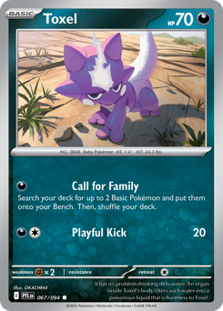 Toxel, Phantasmal Flames #67, Pokémon TCG card
