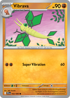 Vibrava, Phantasmal Flames #52, Pokémon TCG card