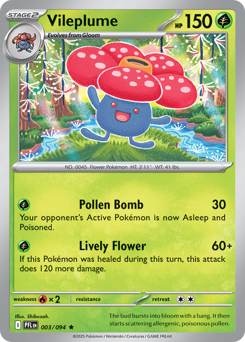 Vileplume, Phantasmal Flames #3, Pokémon TCG card