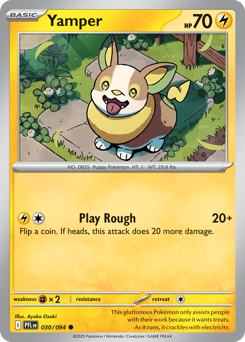 Yamper, Phantasmal Flames #30, Pokémon TCG card