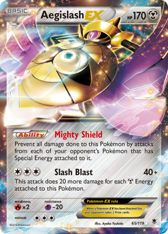Aegislash-EX, Phantom Forces #65, Pokémon TCG card