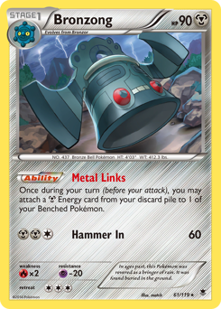 Bronzong, Phantom Forces #61, Pokémon TCG card