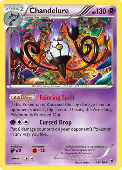 Chandelure, Phantom Forces #43, Pokémon TCG card