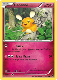 Dedenne, Phantom Forces #70, Pokémon TCG card