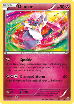 Diancie, Phantom Forces #71, Pokémon TCG card