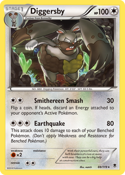 Diggersby, Phantom Forces #88, Pokémon TCG card