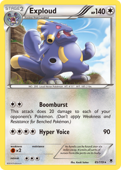 Exploud, Phantom Forces #85, Pokémon TCG card