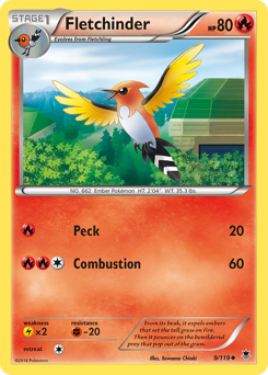 Fletchinder, Phantom Forces #9, Pokémon TCG card