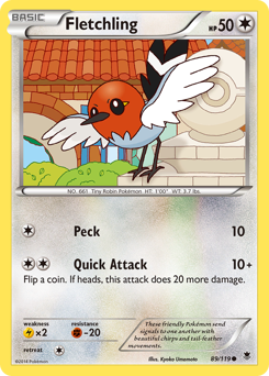 Fletchling, Phantom Forces #89, Pokémon TCG card