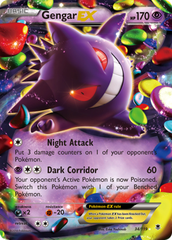 Gengar-EX, Phantom Forces #34, Pokémon TCG card