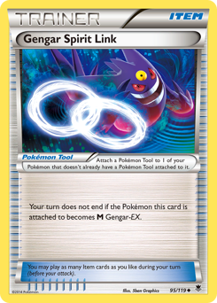 Gengar Spirit Link, Phantom Forces #95, Pokémon TCG card