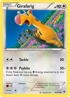 Girafarig, Phantom Forces #82, Pokémon TCG card