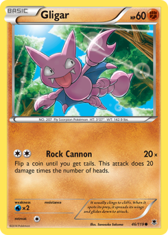 Gligar, Phantom Forces #46, Pokémon TCG card