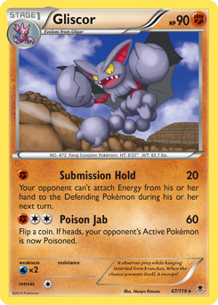 Gliscor, Phantom Forces #47, Pokémon TCG card