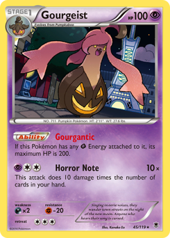 Gourgeist, Phantom Forces #45, Pokémon TCG card