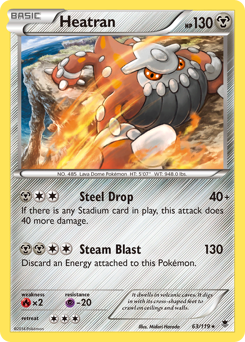 Heatran, Phantom Forces #63, Pokémon TCG card