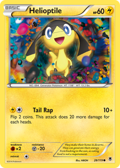 Helioptile, Phantom Forces #28, Pokémon TCG card