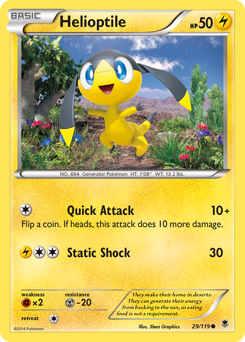 Helioptile, Phantom Forces #29, Pokémon TCG card