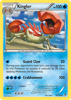 Kingler, Phantom Forces #14, Pokémon TCG card